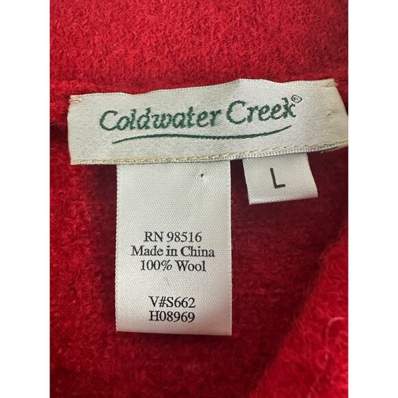 Vintage Coldwater Creek Size Large Boiled Wool Cat Lady Vest Red Kittens - Picture 2 of 6